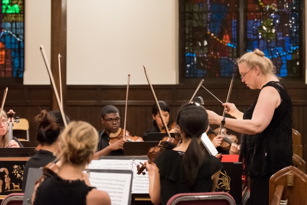 Jubilee Chamber Orchestra performs at Immanuel Lutheran Church in New York City on May 30, 2015.