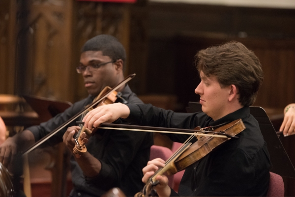 Jubilee Chamber Orchestra performs at Immanuel Lutheran Church in New York City on May 30, 2015.